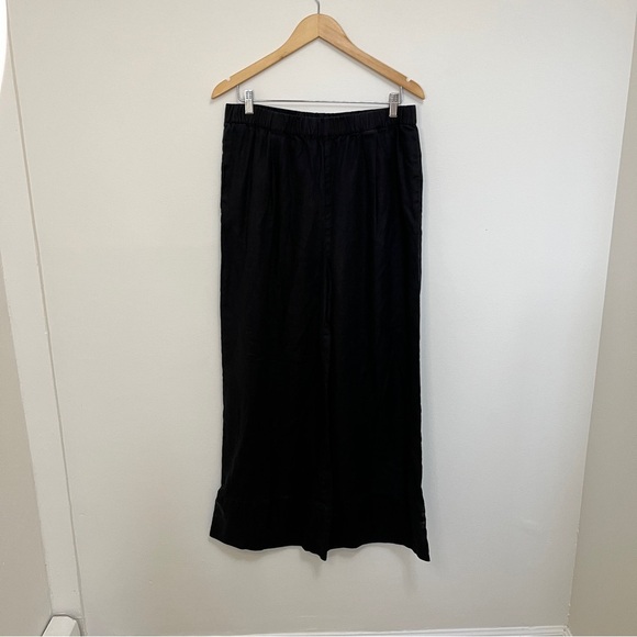 Reformation Black Linen Stretch Waist Pants Size XL - Picture 1 of 5